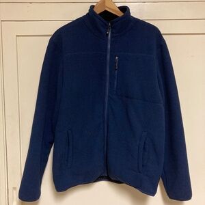 32 DEGREE HEAT Men’s Navy Blue Full Zip Sherpa Lined Fleece Jacket Size L